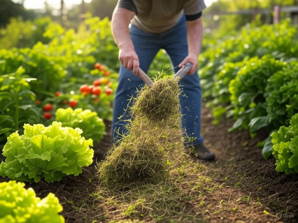 Top 5 Gardening Hacks For Home Gardening Enthusiasts In Detail 6 Mulch with Grass Clippings for Weed Control and Soil Enrichment