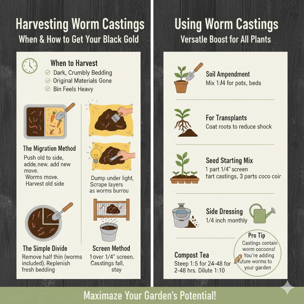 Harvesting Worm Castings