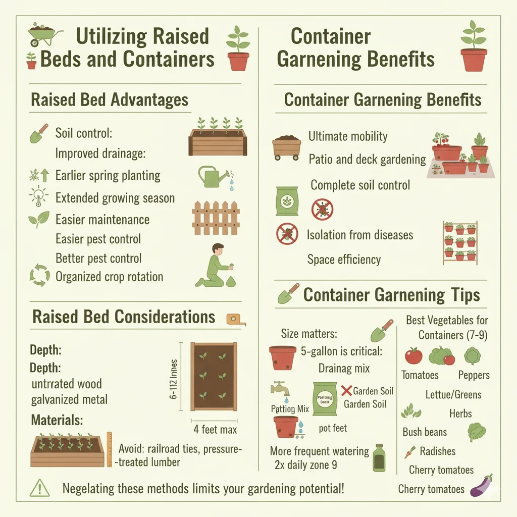 Utilizing Raised Beds and Containers