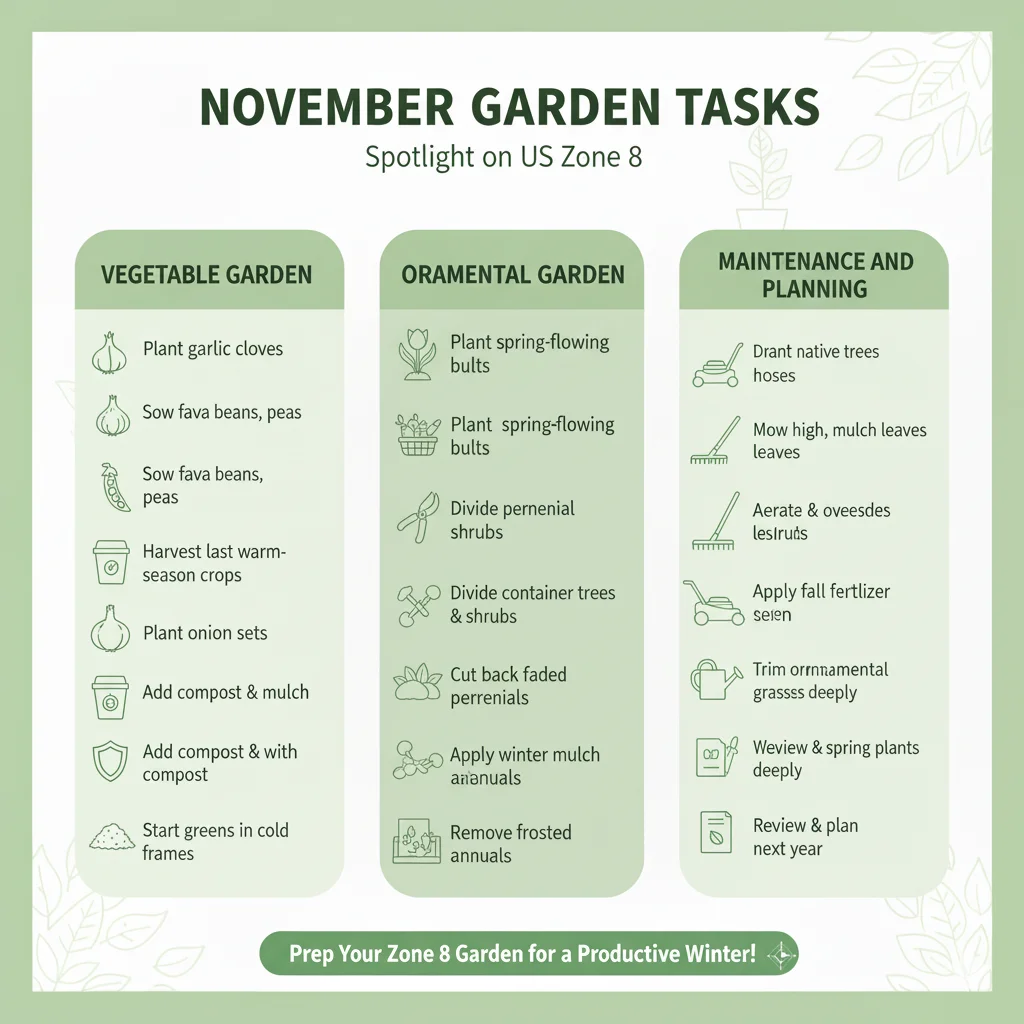 Zone 8 Garden Tasks November