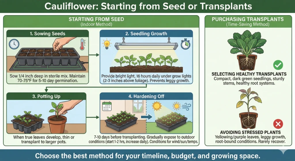 Starting from Seed or Transplants