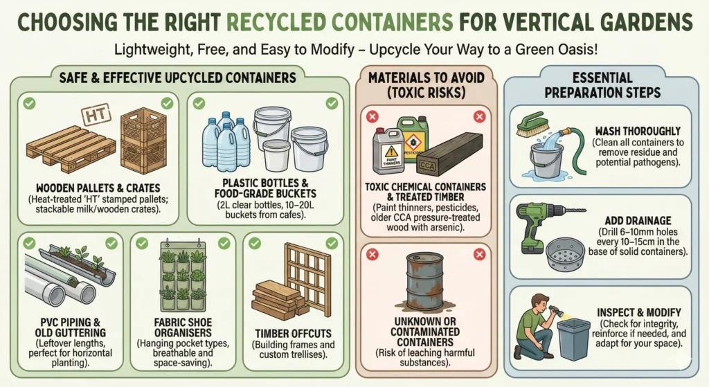 10 Brilliant Vertical Garden Ideas for Tiny Balconies in Australia 2 Choosing the Right Containers and Materials