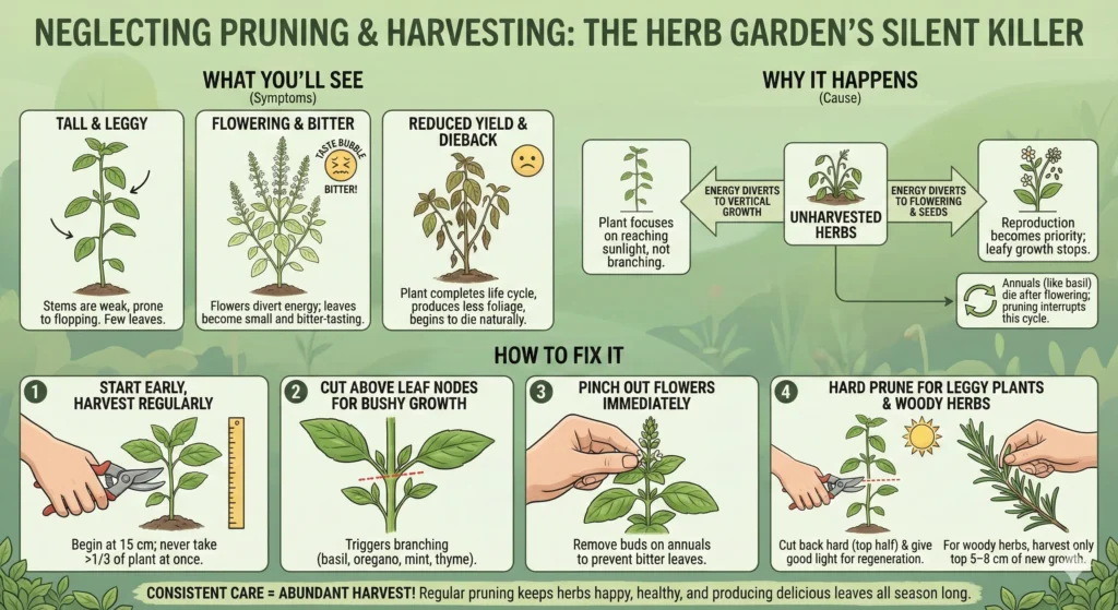 Neglecting Pruning and Harvesting