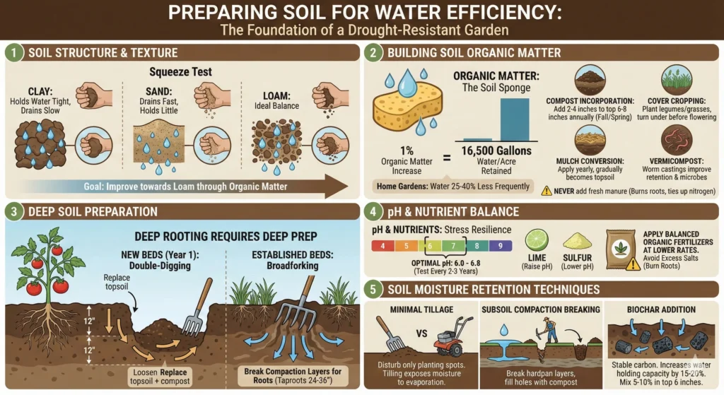 Thrive in Drought: Low-Water Veggie Secrets 3 Preparing the Soil for Water Efficiency