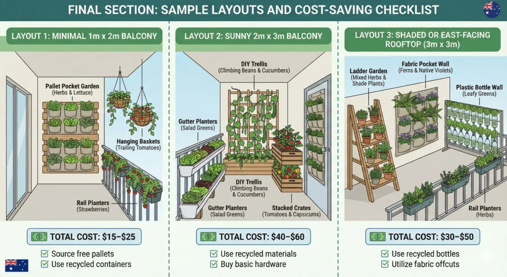 10 Brilliant Vertical Garden Ideas for Tiny Balconies in Australia 5 Sample Layouts and Cost-Saving Checklist