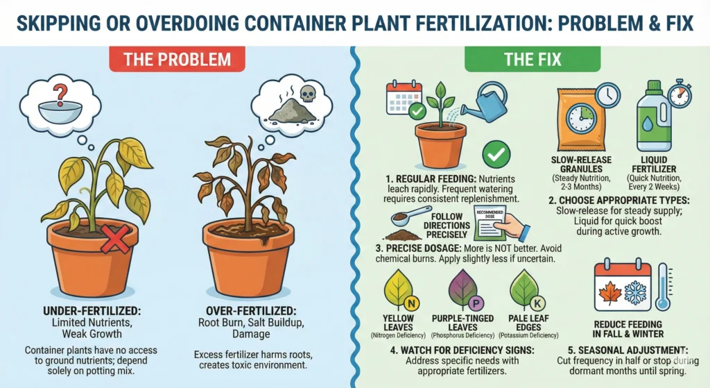 Transform Your Container Garden: Fix These 7 Mistakes 4 Skipping or Overdoing Fertilization