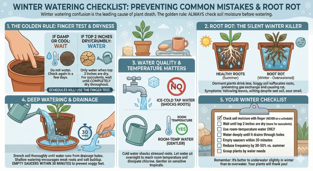 Revive Houseplants: Winter Survival Checklist 4 Watering Checklist