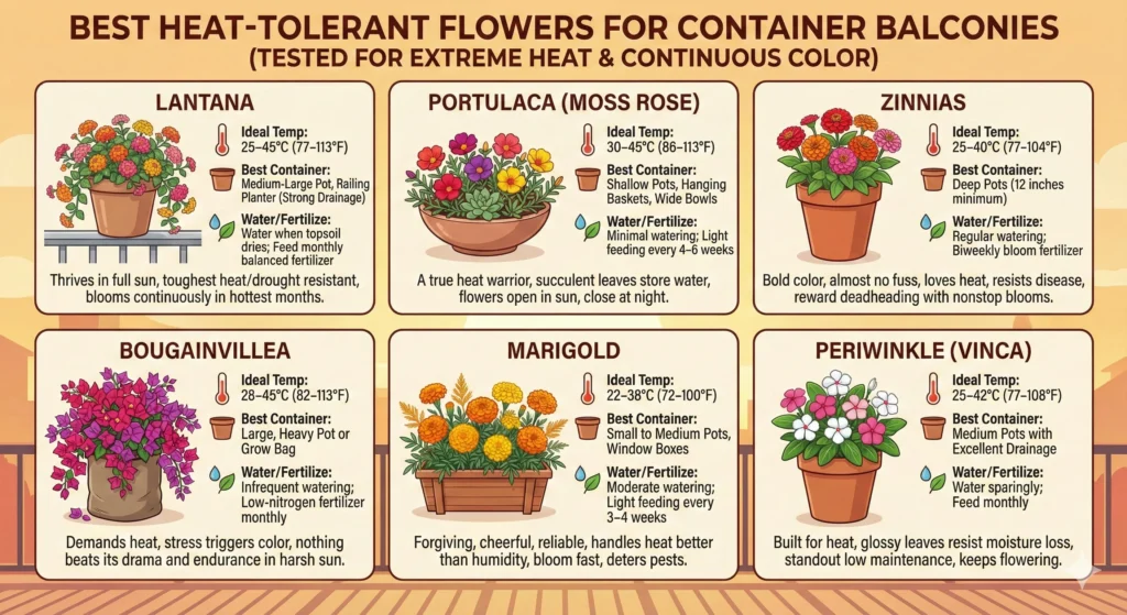 12 Flowers That Beat the Heat infographic