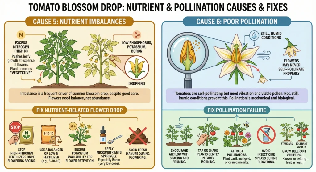 Stop Tomato Blossom Drop in Hot Weather 4 Cause 5 Nutrient Imbalances