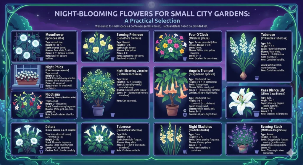 Complete List of Night-Blooming Flowers