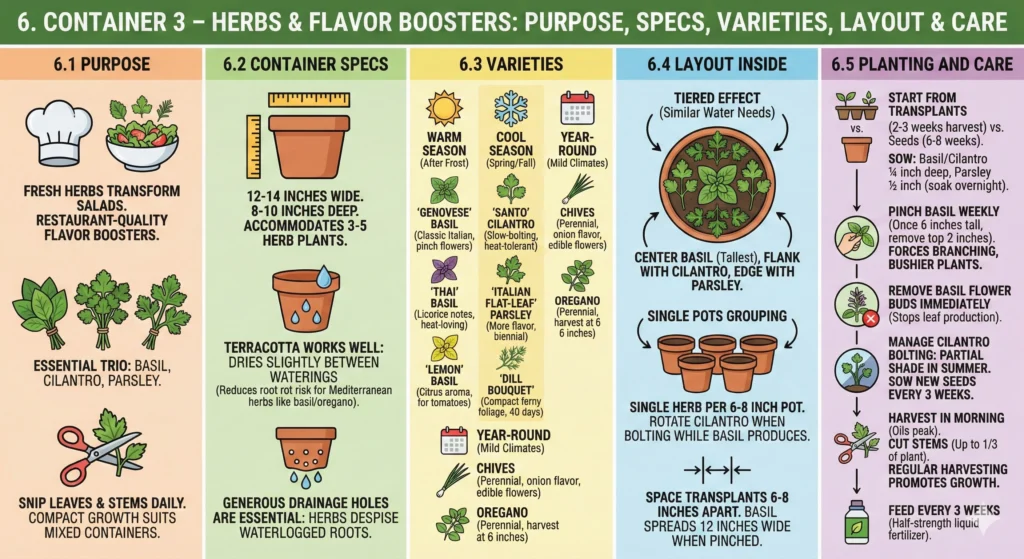 Container 3 – Herbs & Flavor Boosters