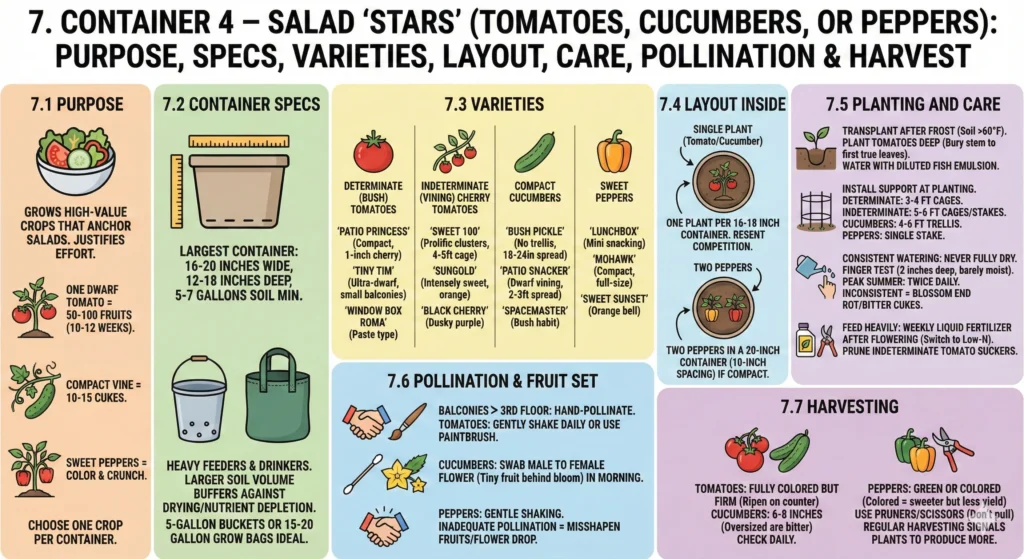 Container 4 – Salad Stars (Tomatoes, Cucumbers, or Peppers)