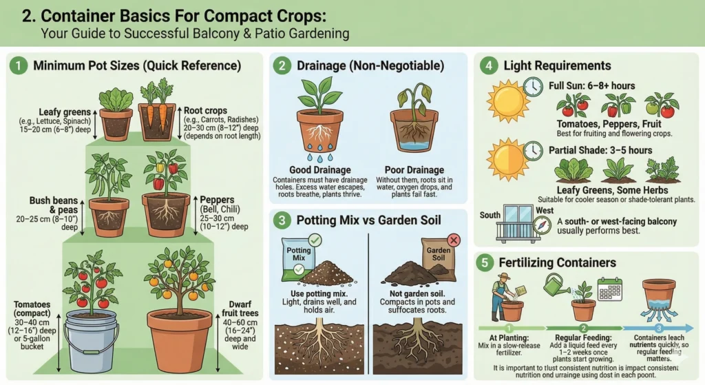 Ultimate Compact Crops for Pots & Small Spaces 2 Container Basics For Compact Crops