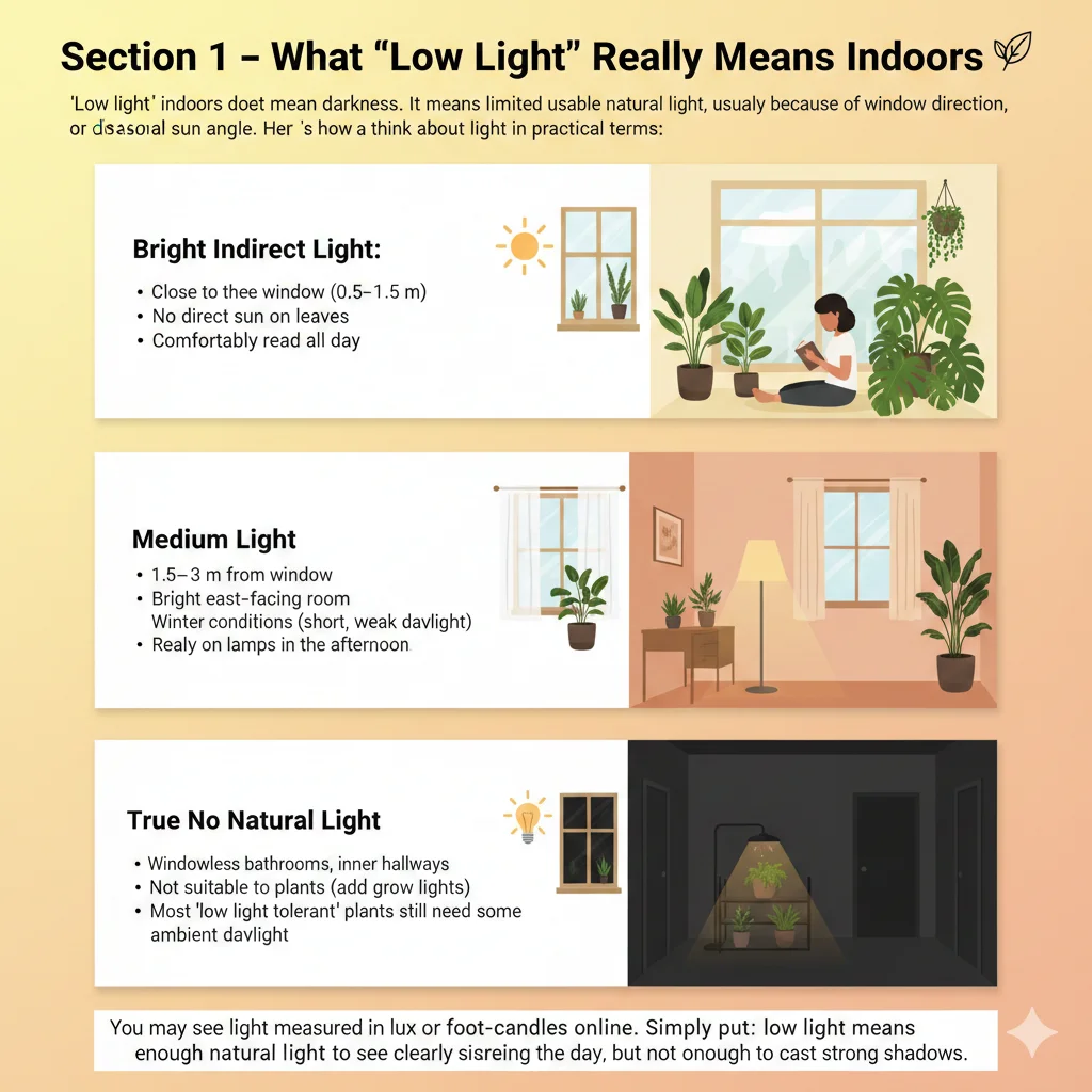 Section 1 – What “low light” really means indoors Infographic