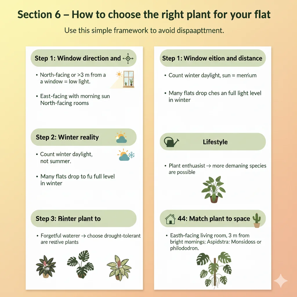 Section 6 – How to choose the right plant for your flat Infographic