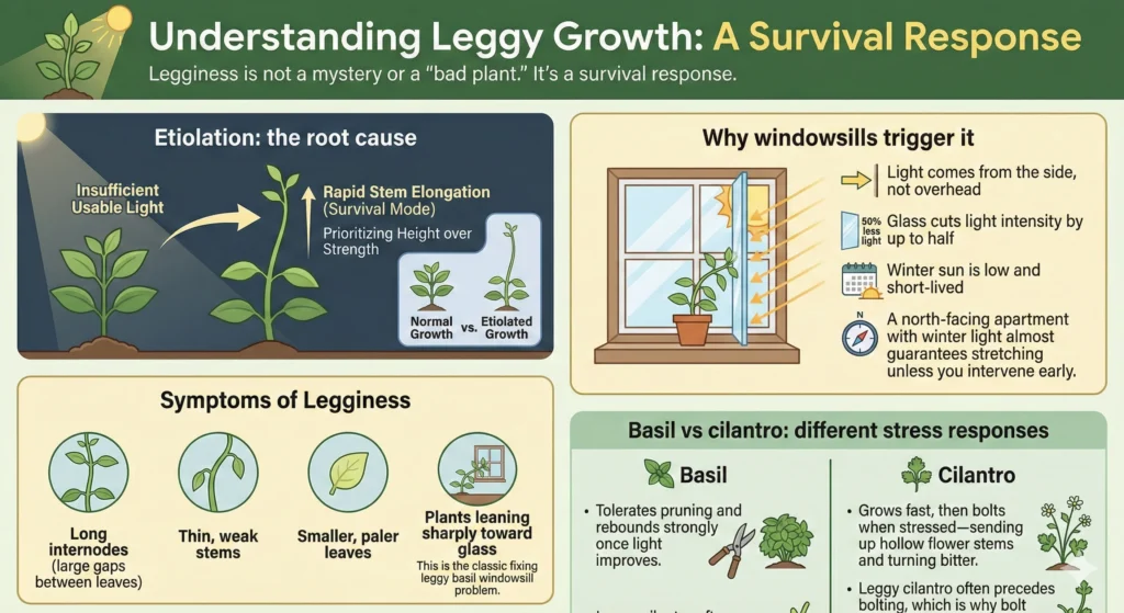 Understanding Leggy Growth Legginess is not a mystery or a “bad plant. infographic