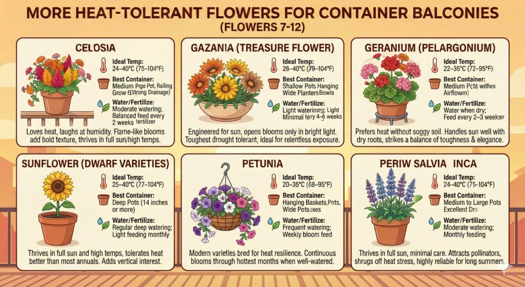 best flowers for extreme heat in containers Infographic