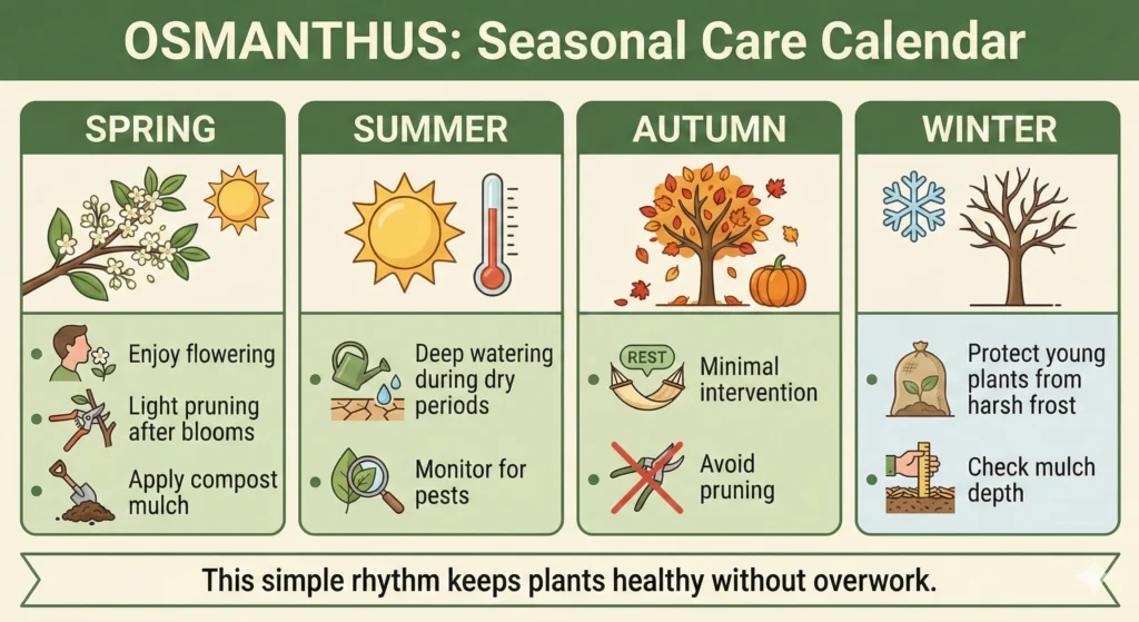 Osmanthus Care Calendar