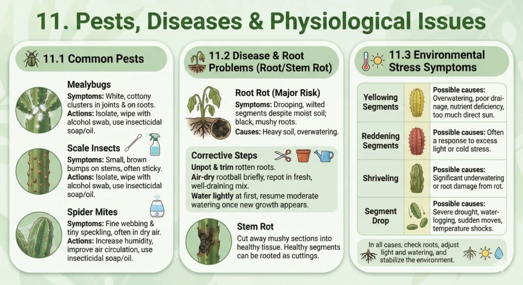 Pests, Diseases & Physiological Issues Infographic