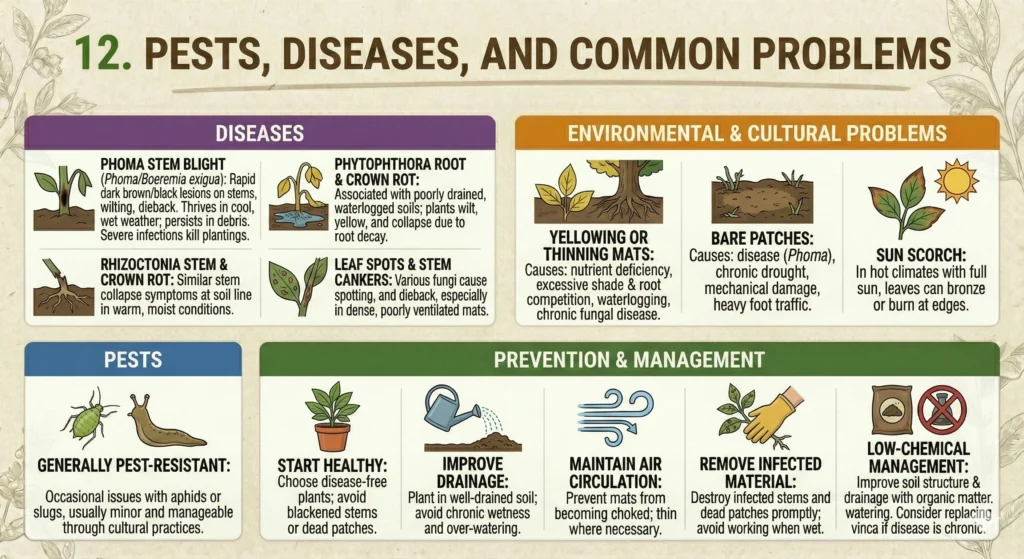 Pests, Diseases, and Common Problems Infographic