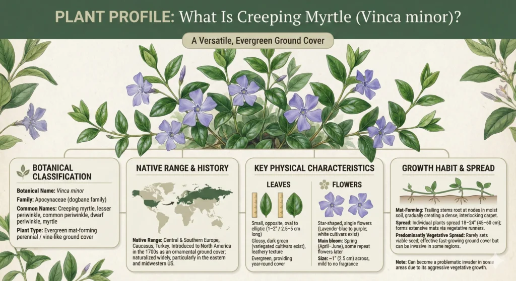 Plant Profile What Is Creeping Myrtle (Vinca minor) Infographic