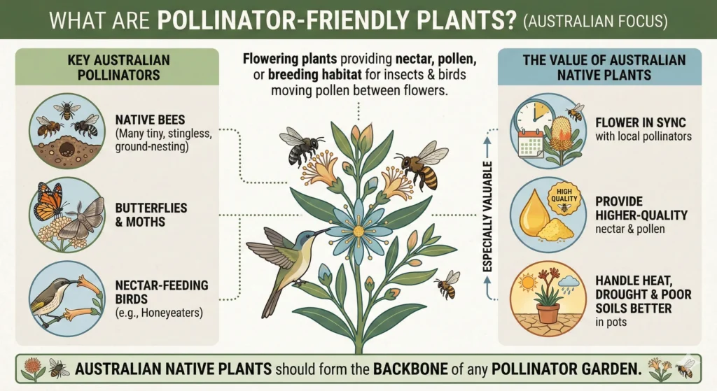 What are pollinator-friendly plants Infographic